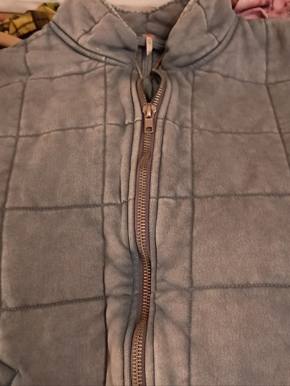 Free People Light Blue Dolman Quilted Jacket Size L